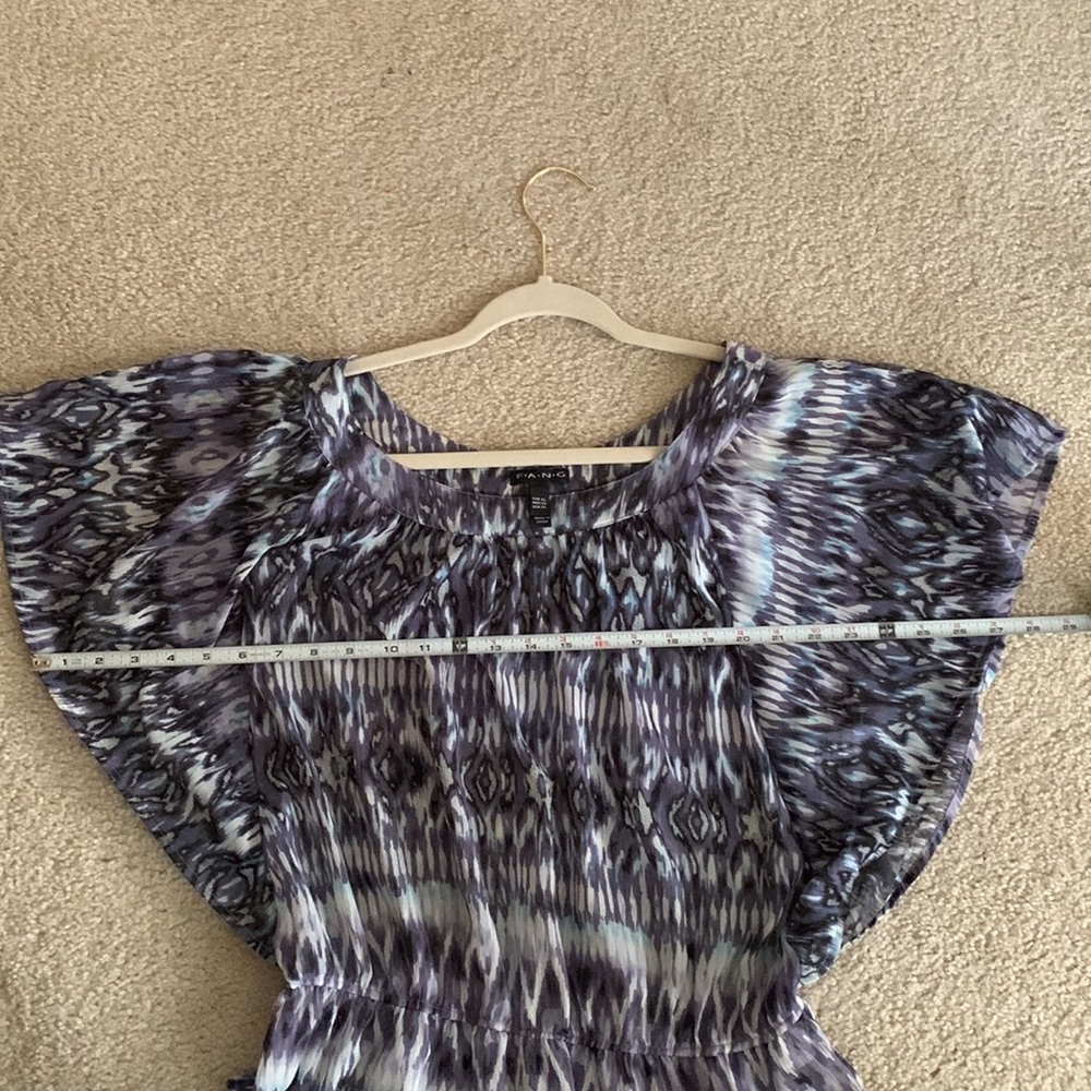 FANG Women’s Light/Airy Top Size XL, colors white,blue,purple and elastic waist - Picture 11 of 15